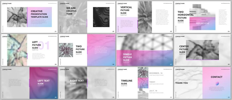 Minimal presentations design, portfolio vector templates with elements on white 스톡 일러스트
