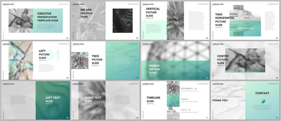 Minimal presentations design, portfolio vector templates with elements on white 스톡 일러스트