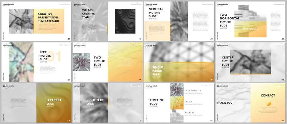 Minimal presentations design, portfolio vector templates with elements on white Stockillustratie