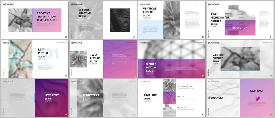 Minimal presentations design, portfolio vector templates with elements on white 스톡 일러스트