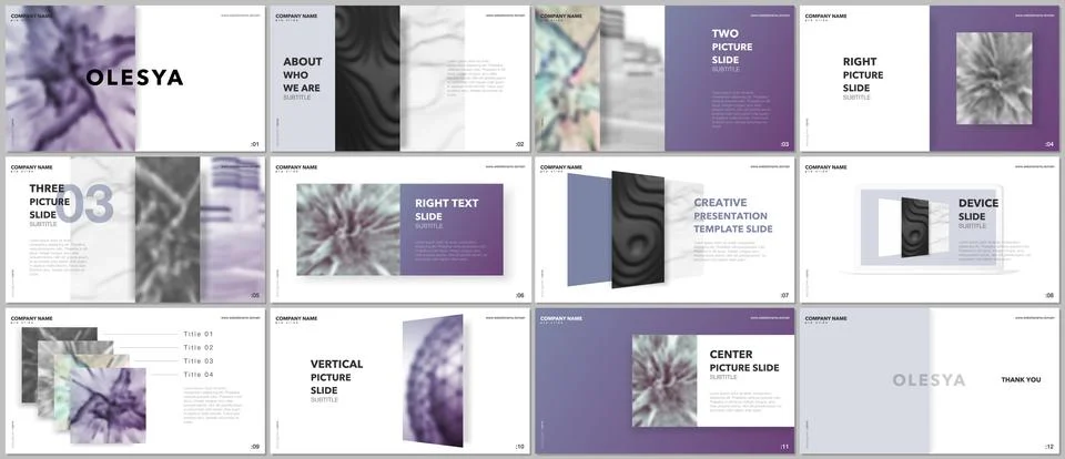 Minimal presentations design, portfolio vector templates with elements on white 스톡 일러스트