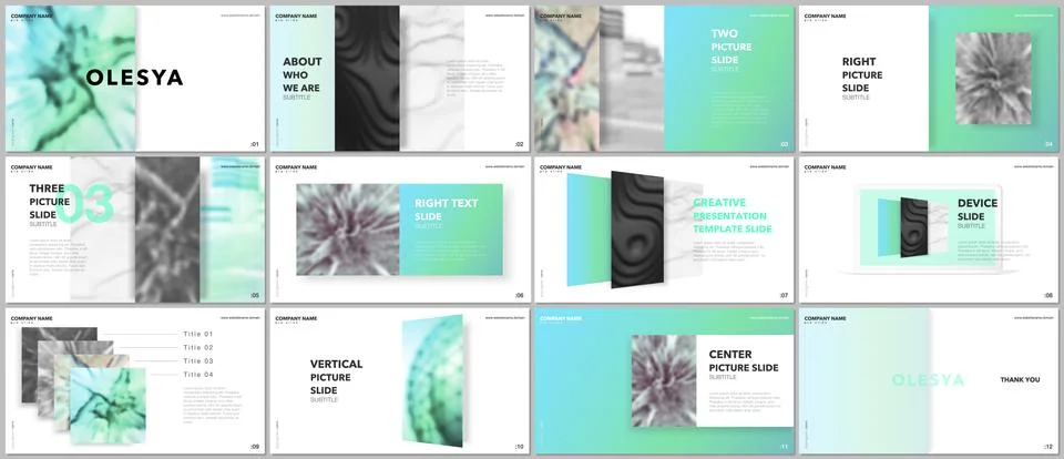 Minimal presentations design, portfolio vector templates with elements on white 스톡 일러스트