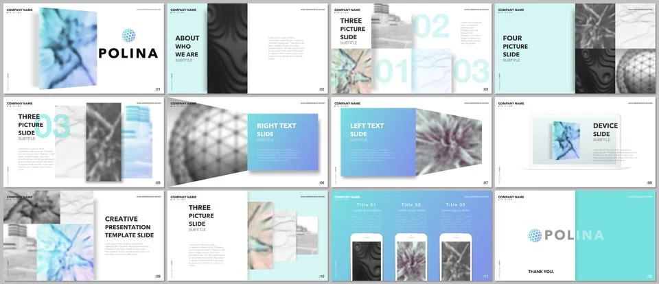 Minimal presentations design, portfolio vector templates with elements on white Stockillustratie
