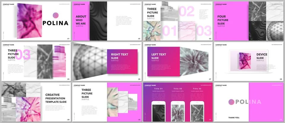 Minimal presentations design, portfolio vector templates with elements on white 스톡 일러스트