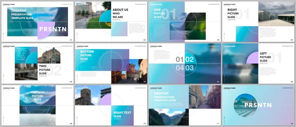 Minimal presentations design, portfolio vector templates with circle elements on 스톡 일러스트