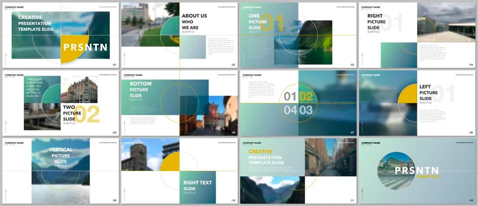 Minimal presentations design, portfolio vector templates with elements on white 스톡 일러스트
