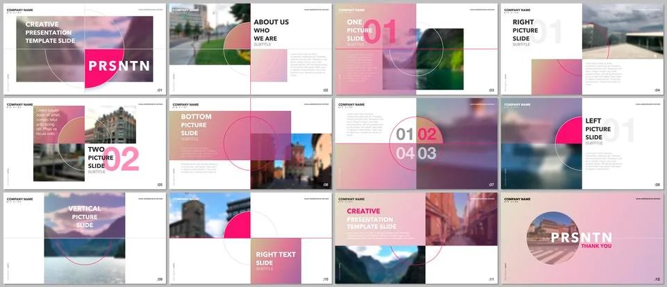 Minimal presentations design, portfolio vector templates with elements on white 스톡 일러스트