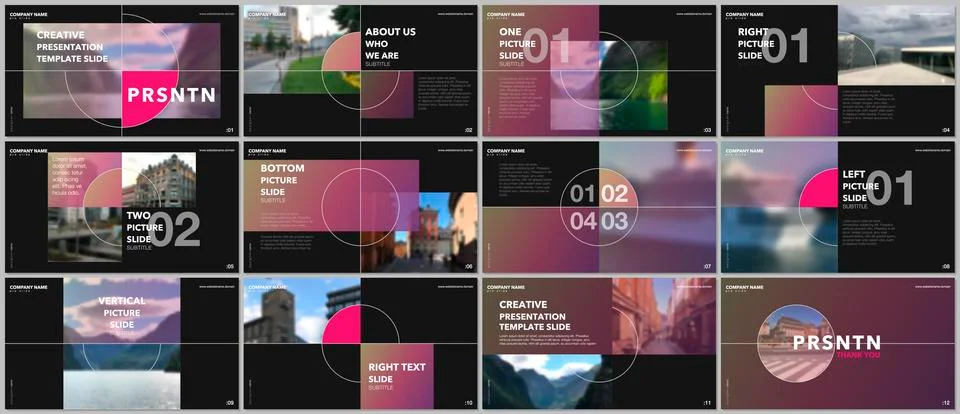 Minimal presentations design, portfolio vector templates with circle elements on 스톡 일러스트