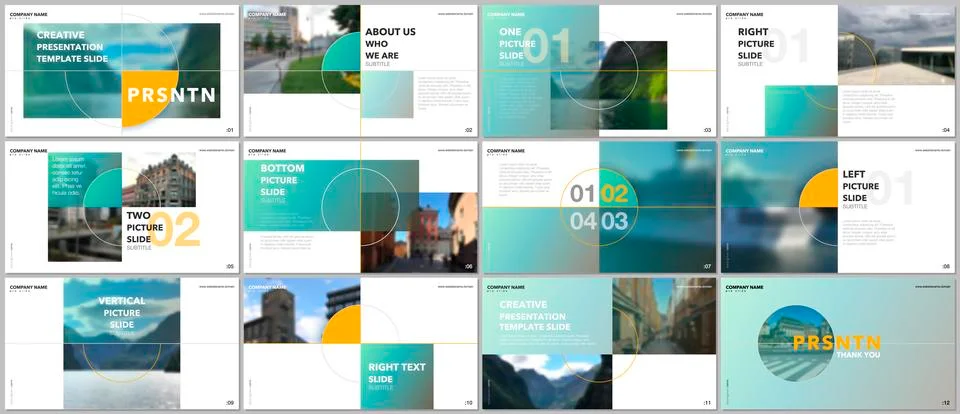 Minimal presentations design, portfolio vector templates with elements on white Stockillustratie