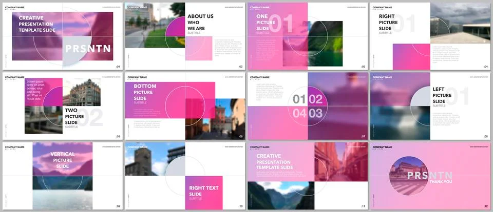 Minimal presentations design, portfolio vector templates with elements on white 스톡 일러스트