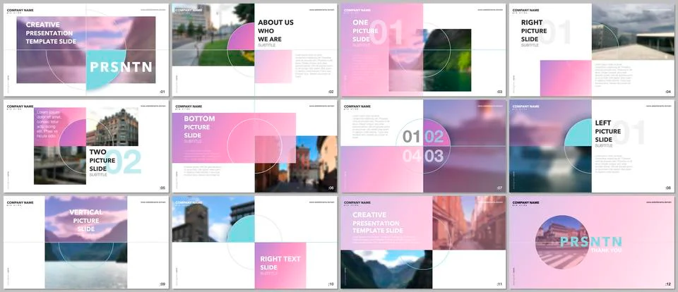 Minimal presentations design, portfolio vector templates with elements on white イラスト素材