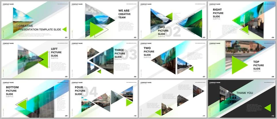 Minimal presentations design, portfolio vector templates with triangles and Stock Illustration