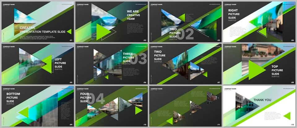 Minimal presentations design, portfolio vector templates with triangles and Illustrazione stock