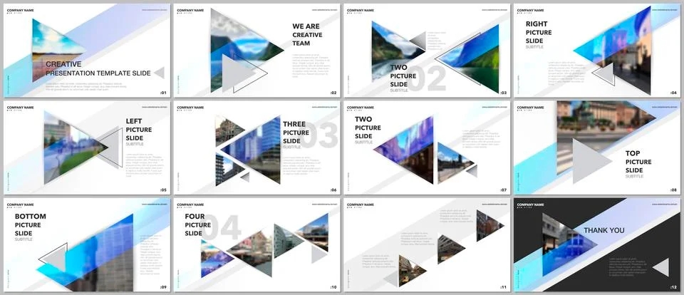 Minimal presentations design, portfolio vector templates with triangles and Stock Illustration