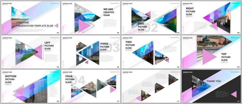 Minimal presentations design, portfolio vector templates with triangles and Stock Illustration