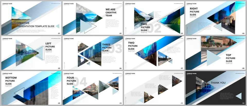 Minimal presentations design, portfolio vector templates with triangles and Illustrazione stock