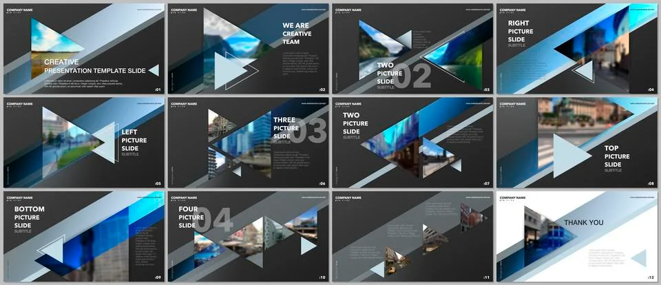 Minimal presentations design, portfolio vector templates with triangles and Stock Illustration