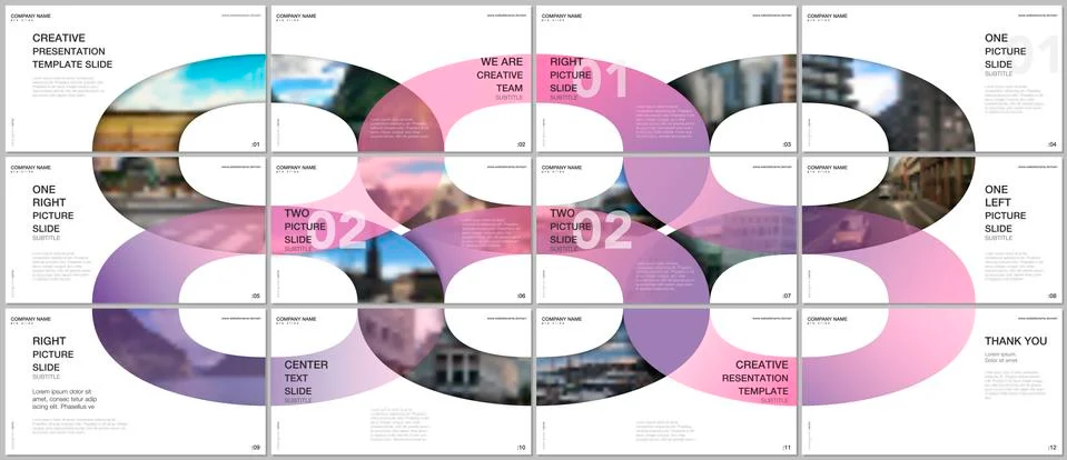 Minimal presentations design, portfolio vector templates with circle elements on 스톡 일러스트