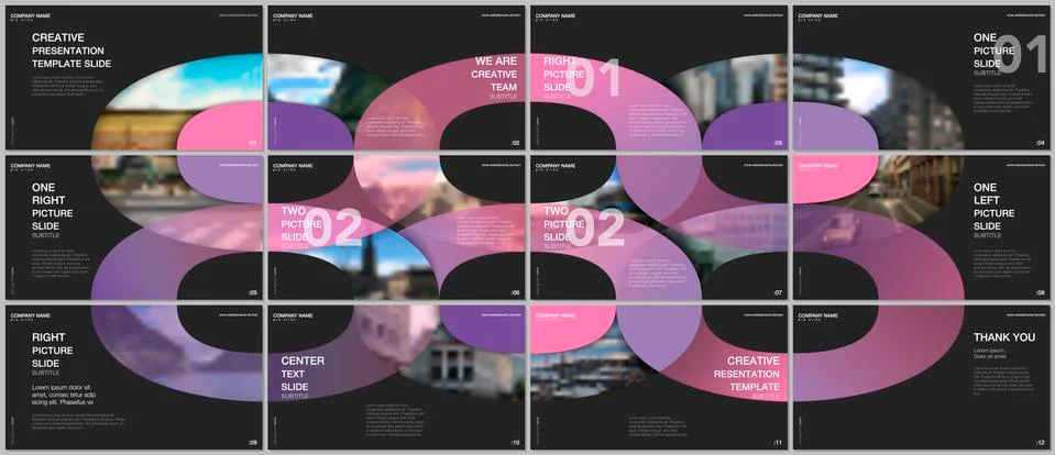 Minimal presentations design, portfolio vector templates with circle elements on 스톡 일러스트