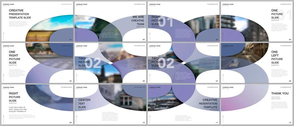 Minimal presentations design, portfolio vector templates with circle elements on 스톡 일러스트
