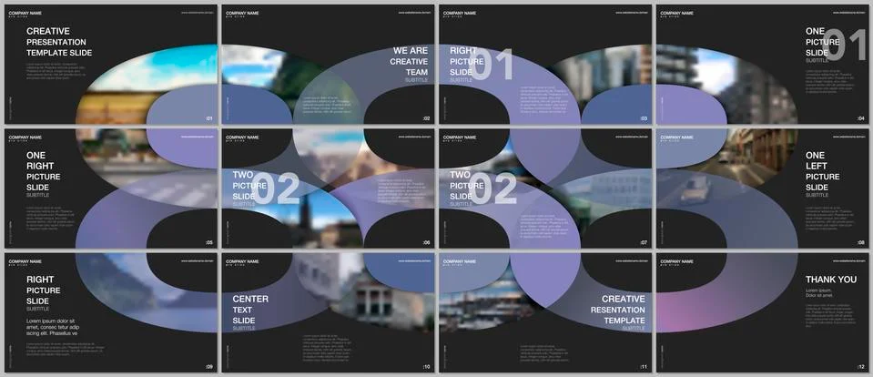 Minimal presentations design, portfolio vector templates with circle elements on 스톡 일러스트