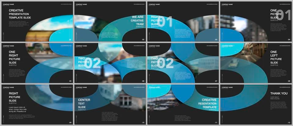 Minimal presentations design, portfolio vector templates with circle elements on 스톡 일러스트