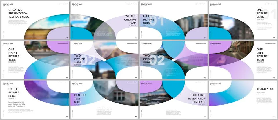 Minimal presentations design, portfolio vector templates with circle elements on 스톡 일러스트