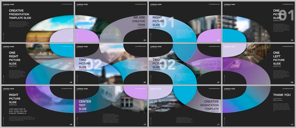 Minimal presentations design, portfolio vector templates with circle elements on 스톡 일러스트