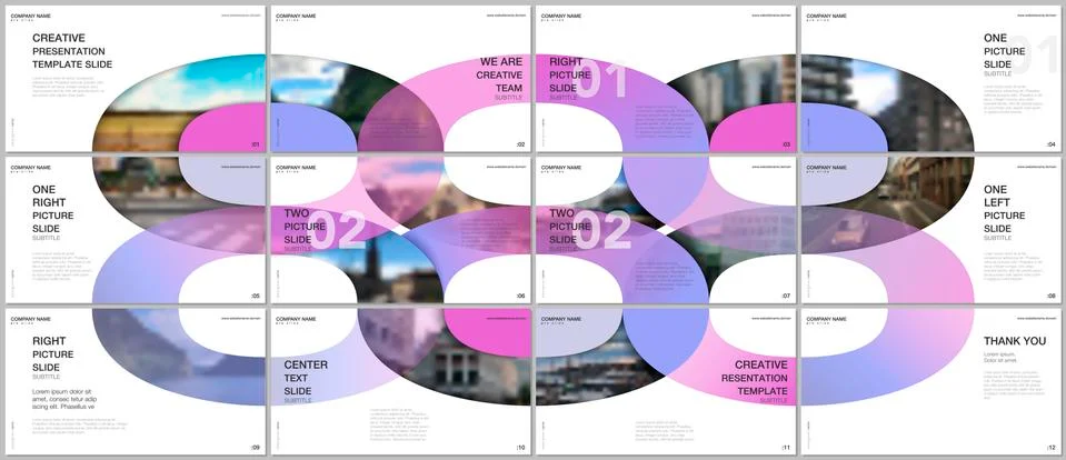 Minimal presentations design, portfolio vector templates with circle elements on 스톡 일러스트