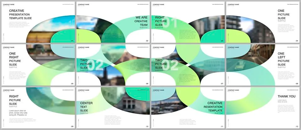 Minimal presentations design, portfolio vector templates with circle elements on 스톡 일러스트