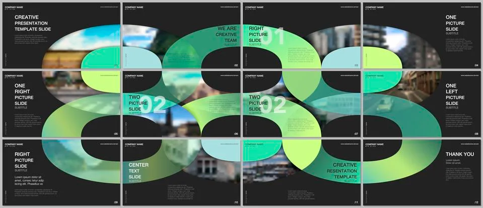 Minimal presentations design, portfolio vector templates with circle elements on 스톡 일러스트