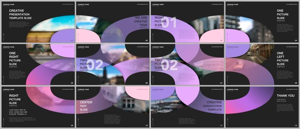 Minimal presentations design, portfolio vector templates with circle elements on 스톡 일러스트