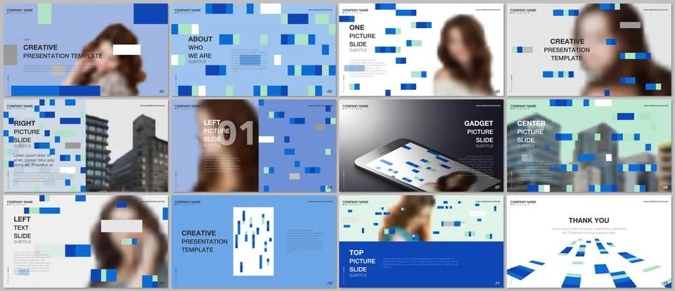 Minimal presentations design, portfolio vector templates with colorful elements 스톡 일러스트