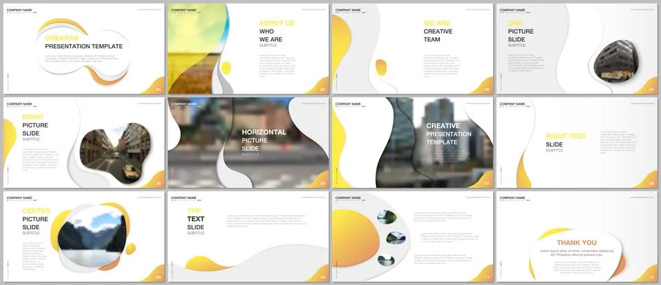 Minimal presentations design, portfolio vector templates with fluid colorful Stock Illustration