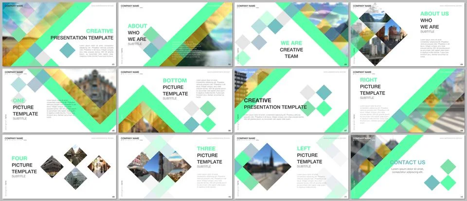 Minimal presentations design, portfolio vector templates with cubes, geometric Stock Illustration