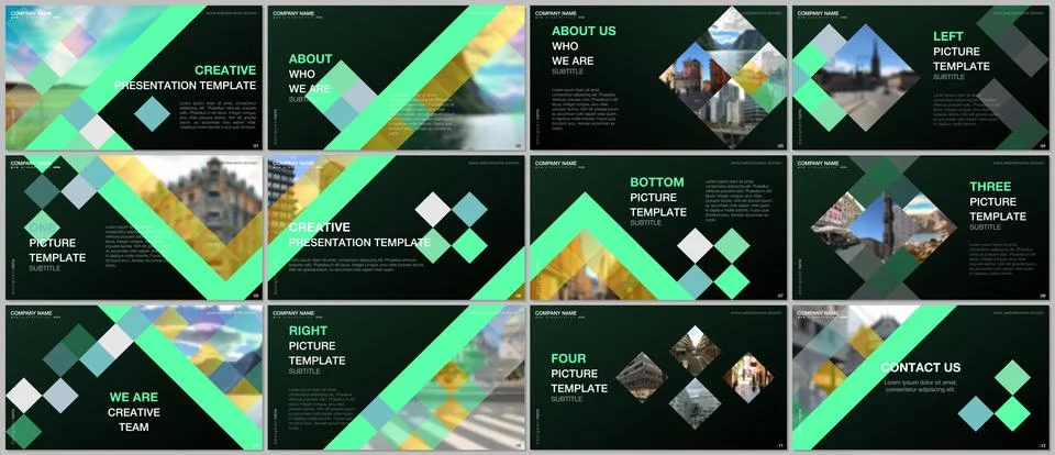 Minimal presentations design, portfolio vector templates with cubes, geometric Stock Illustration