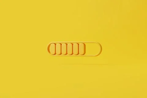 Minimal progress bar part symbol on yellow background Illustrazione stock