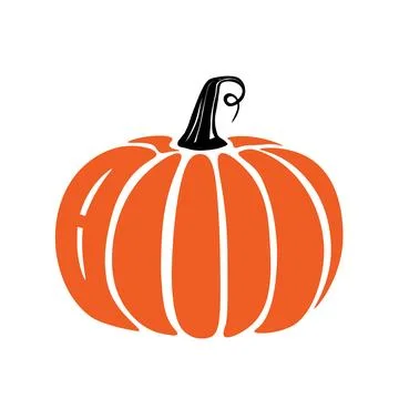 Minimal Pumpkin Stock Illustration
