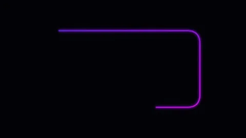 Minimal Purple Neon Light Beam Animation on Dark Background Stock Footage 341483211
