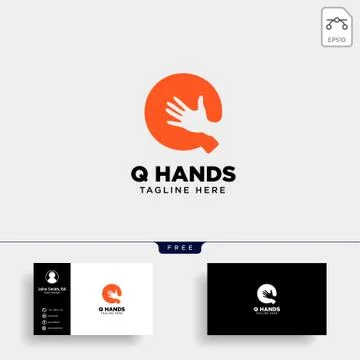 Minimal Q letter, initial hand logo template vector illustration icon element Stock Illustration