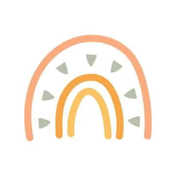 Minimal Rainbow with Triangle Elements Stock Illustration