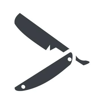 Minimal Razor Symbol Vector Icon Stock Illustration