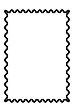Minimal rectangular frame with a delicate wavy outline, perfect for clean l.. Stock Illustration