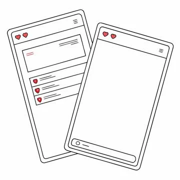 Minimal Rectangular UI Border Set for App Design Stock Illustration