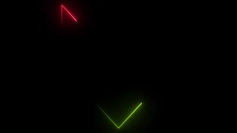 Minimal red green intersecting neon light rays motion background loop 4k 스톡 동영상 348092006