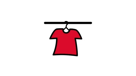 Minimal Red Shirt Focus Stock Footage 335815872