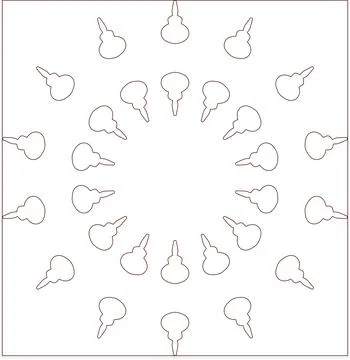 Minimal Red Simple Multi Use Outline Vector Elements with Clean Line Art Stock Illustration