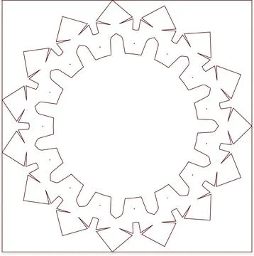 Minimal Red Simple Multi Use Outline Vector Elements with Clean Line Art Stock Illustration