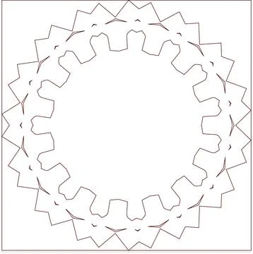 Minimal Red Simple Multi Use Outline Vector Elements with Clean Line Art イラスト素材