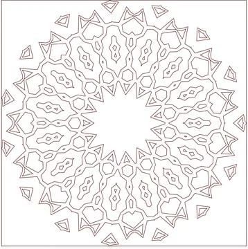 Minimal Red Simple Multi Use Outline Vector Elements with Clean Line Art Stock Illustration